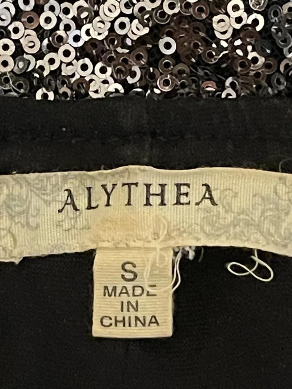 Alythea Silver Sequin Shorts . Size Small